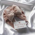 Plišani turban sa pamučnom postavom