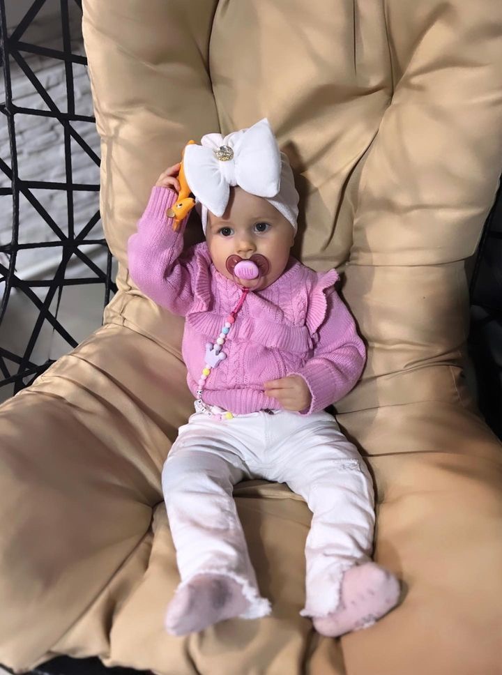 Plišani turban sa puff mašnom i kristalom